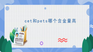 cet和pets哪个含金量高