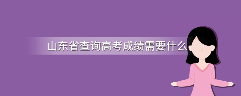 山东省查询高考成绩需要什么