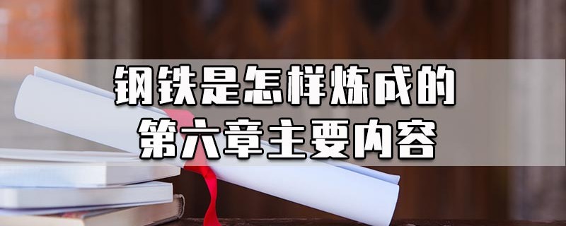 钢铁是怎样炼成的第六章主要内容