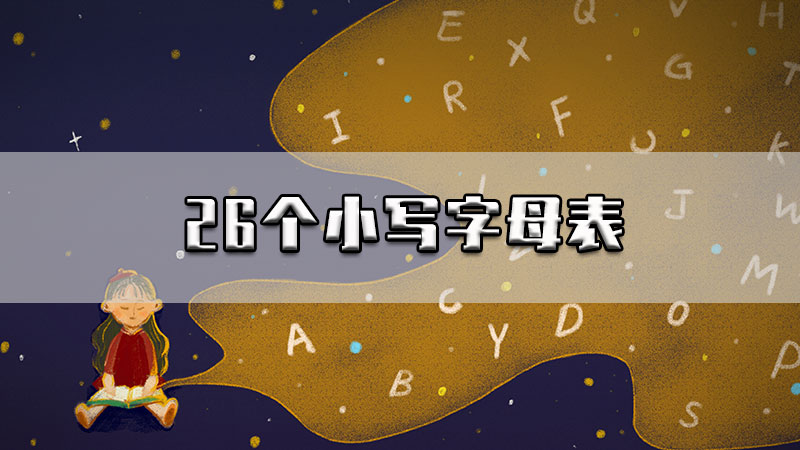 26个小写字母表